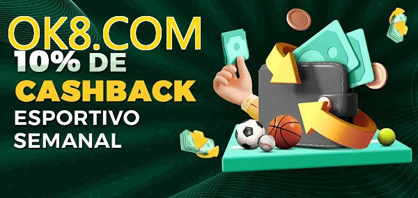 10% de bônus de cashback na OK8.COM